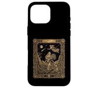 Custodia per iPhone 16 Pro Max Stile carta dei tarocchi dell'oroscopo dello zodiaco della Vergine