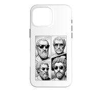Custodia per iPhone 16 Pro Max Stoico Virtù Saggezza Temperanza Giustizia Coraggio Fumetto