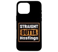 Custodia per iPhone 16 Pro Max Straight Outta Hastings, Nebraska, USA, Umorismo retrò angosciato