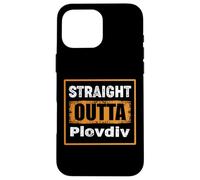 Custodia per iPhone 16 Pro Max Straight Outta Plovdiv Bulgaria, stile retrò vintage invecchiato