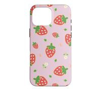 Custodia per iPhone 16 Pro Max Strawberry Floral Garden Cottagecore Aesthetic