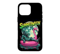 Custodia per iPhone 16 Pro Max Summerween Werewolf Retro Horror Beach Halloween in estate