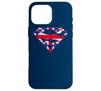 Custodia per iPhone 16 Pro Max Superman Great Britian Shield