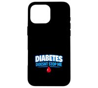 Custodia per iPhone 16 Pro Max Supporto per guerrieri diabetici per la consapevolezza del diabete di tipo 1