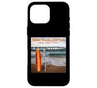 Custodia per iPhone 16 Pro Max Surf divertente Skeleton Rikers Island Surf Club New York City