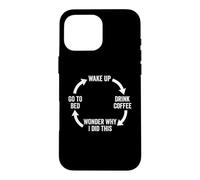 Custodia per iPhone 16 Pro Max Svegliati, bevi caffè, chiediti perché ho fatto questo... caffè divertente