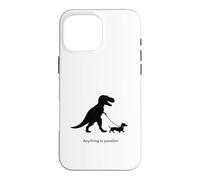 Custodia per iPhone 16 Pro Max T-Rex e Bassotto - Tutto è possibile - Credere