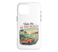 Custodia per iPhone 16 Pro Max Take Me To The Beach Retro Tramonto Drive