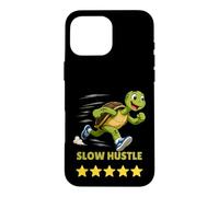 Custodia per iPhone 16 Pro Max Tartaruga in esecuzione Slow Hustle 5 stelle