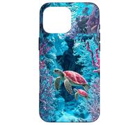 Custodia per iPhone 16 Pro Max Tartaruga marina barriera corallina amante dell'oceano Fauna marina