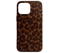 Custodia per iPhone 16 Pro Max Tartaruga Shell Leopard Print Estetica Girly Chic Marrone Scuro