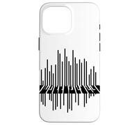 Custodia per iPhone 16 Pro Max Tasti del pianoforte Schizzo Pratica del pianoforte Pianista