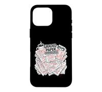 Custodia per iPhone 16 Pro Max Teacher Introvert Graded Paper Over People