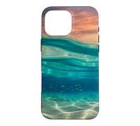 Custodia per iPhone 16 Pro Max Teal Ocean Tramonto Accessori per telefono Tropical Water Art