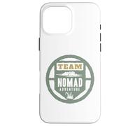 Custodia per iPhone 16 Pro Max TEAM NOMAD ADVENTURE - Emblema circolare per esploratori all'aperto
