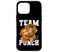 Custodia per iPhone 16 Pro Max Team Punch The Monkey Panchi Kun - Peluche dello zoo giapponese