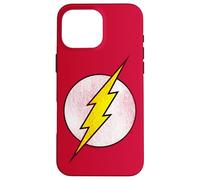 Custodia per iPhone 16 Pro Max The Flash Logo Distressed White & Yellow