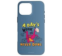Custodia per iPhone 16 Pro Max The Flintstones Dino A Day's Work Is Never Done
