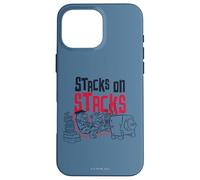 Custodia per iPhone 16 Pro Max The Flintstones Fred Barney Stacks on Stacks