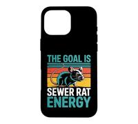 Custodia per iPhone 16 Pro Max The Goal Is Sewer Rat Energy Meme caotico -