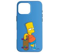 Custodia per iPhone 16 Pro Max The Simpsons Bart Simpson Blu Cielo