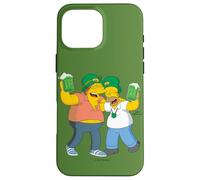 Custodia per iPhone 16 Pro Max The Simpsons Homer and Barney Cheers to St. Patrick’s Day