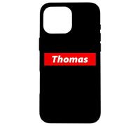 Custodia per iPhone 16 Pro Max Thomas Logo Gift or Costume For Boys and Men Named Tom
