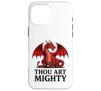 Custodia per iPhone 16 Pro Max Thou Art Mighty Drago Rosso