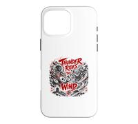Custodia per iPhone 16 Pro Max Thunder cavalca la leggenda Yokai del vento e della tempesta