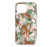 Custodia per iPhone 16 Pro Max Tiger in Tropical Palms Safari Theme