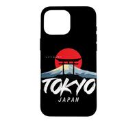 Custodia per iPhone 16 Pro Max Tokyo Monte Fuji dal Giappone in Asia con il tempio giapponese