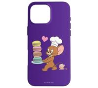 Custodia per iPhone 16 Pro Max Tom and Jerry Macaron Love