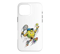 Custodia per iPhone 16 Pro Max Top Spin Tennis Ball Ice Cream Drip Rainbow Racket Colorful