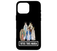 Custodia per iPhone 16 Pro Max Totus Tuus Maria Totalmente tua cattolica JPII Madre Maria