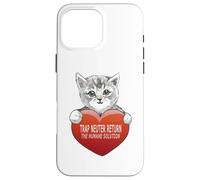 Custodia per iPhone 16 Pro Max Trap Neuter Return (TNR) The Humane Solution gatto cuore amore