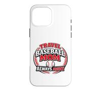 Custodia per iPhone 16 Pro Max Travel Baseball Mom Always Away Divertente Sport Mamma