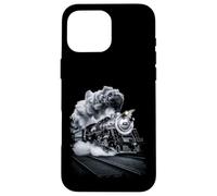 Custodia per iPhone 16 Pro Max Treno a vapore che ruggisce nella notte