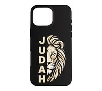 Custodia per iPhone 16 Pro Max Tribù di Giuda Mezza Faccia Leone Biblico