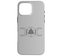 Custodia per iPhone 16 Pro Max Triplice Luna Ruota di Ecate Wicca Neopaganesimo Stregoneria