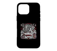 Custodia per iPhone 16 Pro Max Trono Sotto Le Onde Giapponesi Giapponese Dragon Lord
