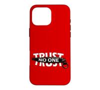 Custodia per iPhone 16 Pro Max Trust No One Cool Motivational Illustration Graphic Quotes