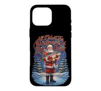 Custodia per iPhone 16 Pro Max Tutto quello che voglio per Natale è un grosso pescato a Babbo Natale che pesca
