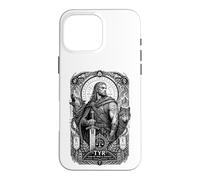 Custodia per iPhone 16 Pro Max Tyr Norse God War Justice Wolf Rune Mitologia Arte