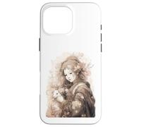 Custodia per iPhone 16 Pro Max Una donna che indossa un kimono tradizionale giapponese che sogna sogni diurni leggeri e fragili