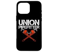 Custodia per iPhone 16 Pro Max Union Pipefitter idraulico Viaggio Steamfitter