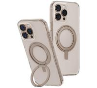 Custodia per iPhone 16 Pro Max UNIQ con supporto girevole a 360, colore oro.