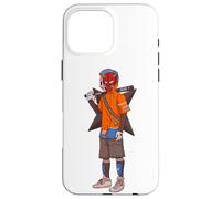 Custodia per iPhone 16 Pro Max Urban Japanese Anime Devil Masked Read The Bat Warrior