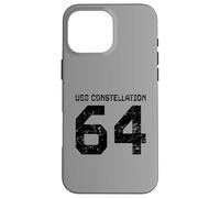 Custodia per iPhone 16 Pro Max USS Constellation CV-64 - Portaereo stile invecchiato