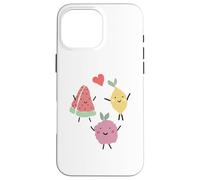 Custodia per iPhone 16 Pro Max Valentine Raspberry Lemon Anguria Cuore Love Red Fun Tee