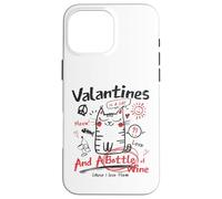 Custodia per iPhone 16 Pro Max Valentines Is A Cat And A Bottle Of Wine Cause I Love Them
